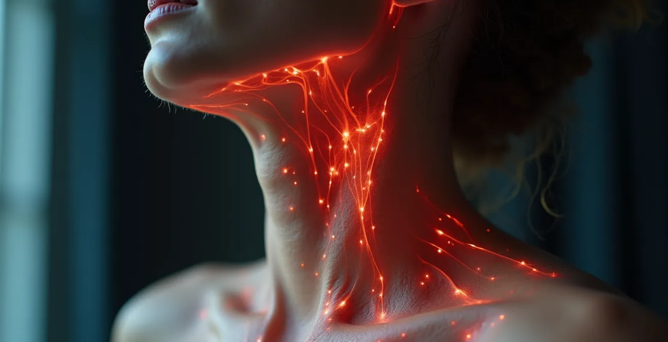 Macro view of human respiratory system during breath retention