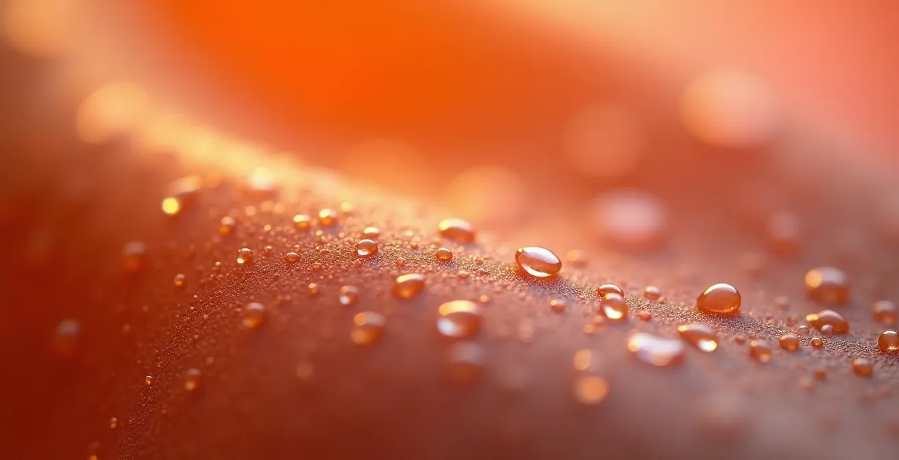 Extreme close-up of healthy skin texture showing improved circulation