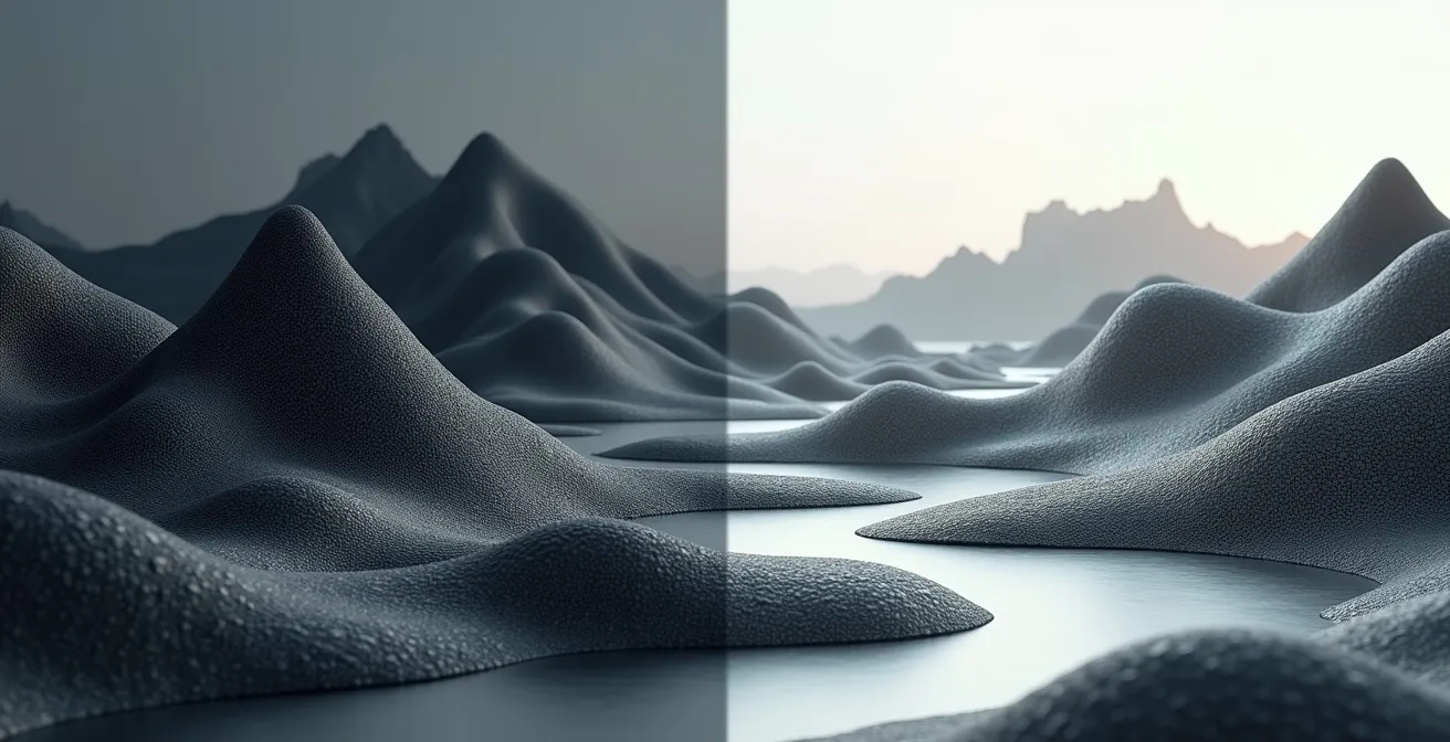 A visual metaphor comparing the chaotic peaks and valleys of nicotine levels from smoking versus the steady baseline provided by NRT.