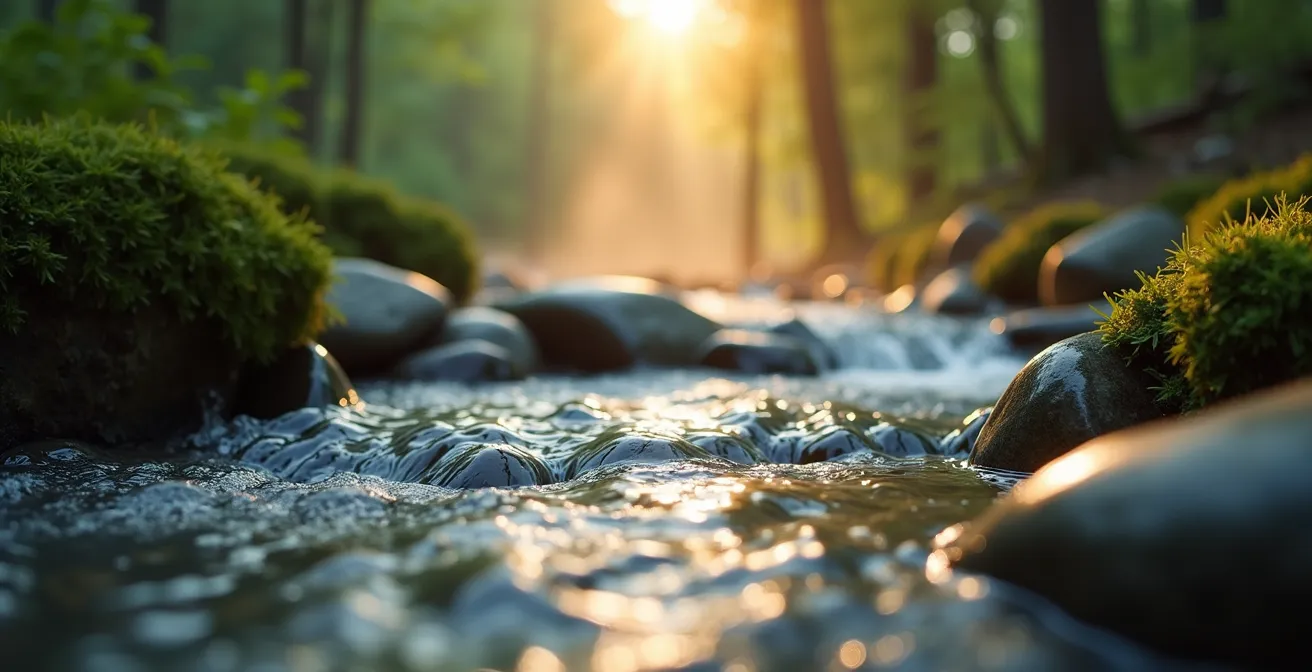 Visual representation of nicotine leaving the body over 48 hours, symbolized by a clear stream.