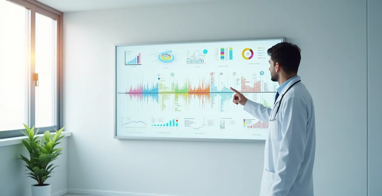 Clinical data visualization showing forensic approach to relapse analysis