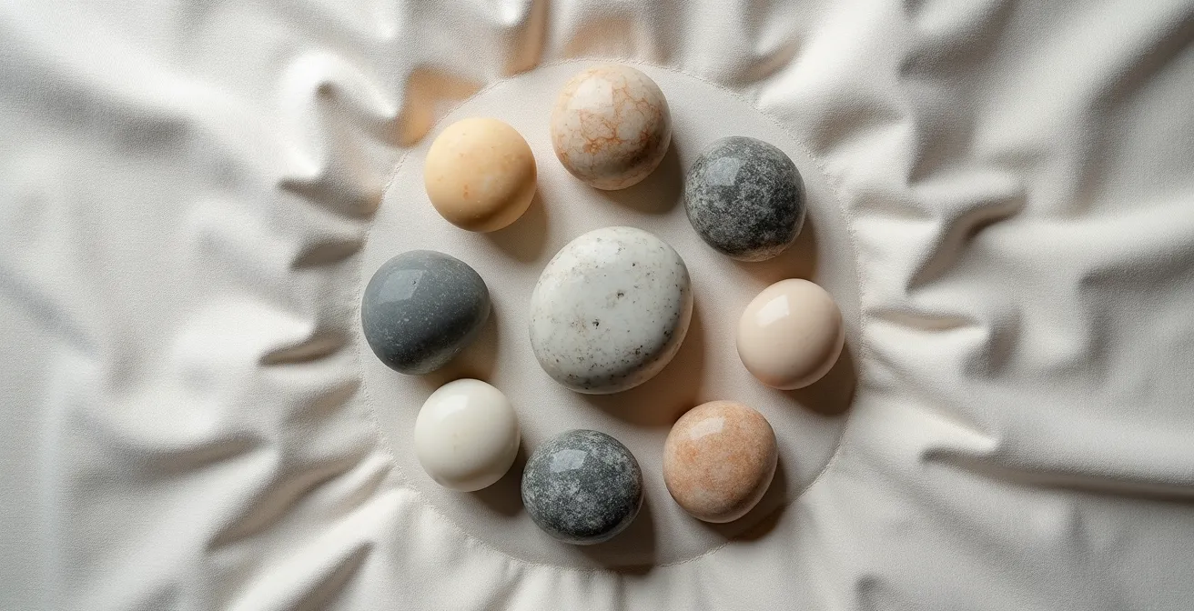 Abstract visualization of human torso with subtle circular markers indicating rotation sites